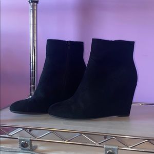 Black high heel boots